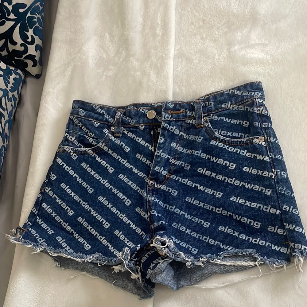 Alexander Wang Blue Denim Shorts